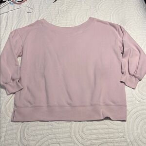 Abercrombie & Fitch Oversized Scoop Neck Light Pink Sweatshirt